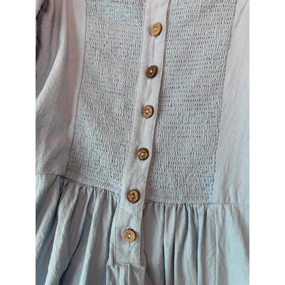 Free People Ain’t She A Beaut Dress | Light Blue Midi | Size XS - Picture 5 of 6